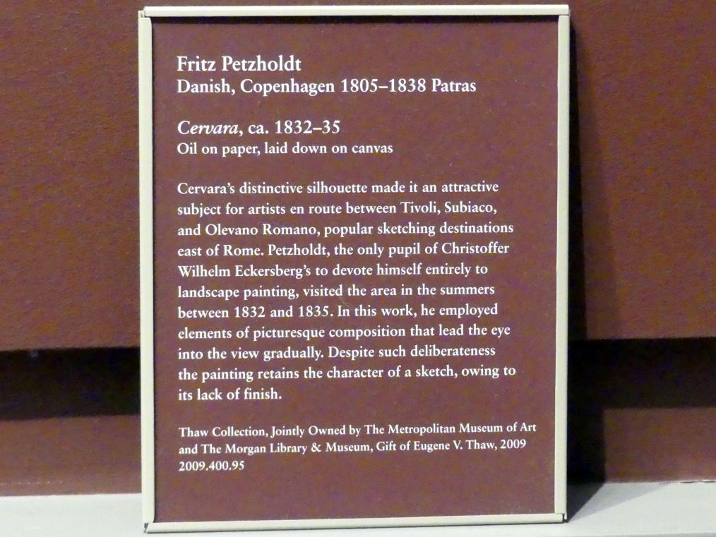 Fritz Petzholdt (Ernst Christian Petzholdt) (1832–1838), Cervara di Roma, New York, Metropolitan Museum of Art (Met), Saal 806, um 1832–1835, Bild 2/2