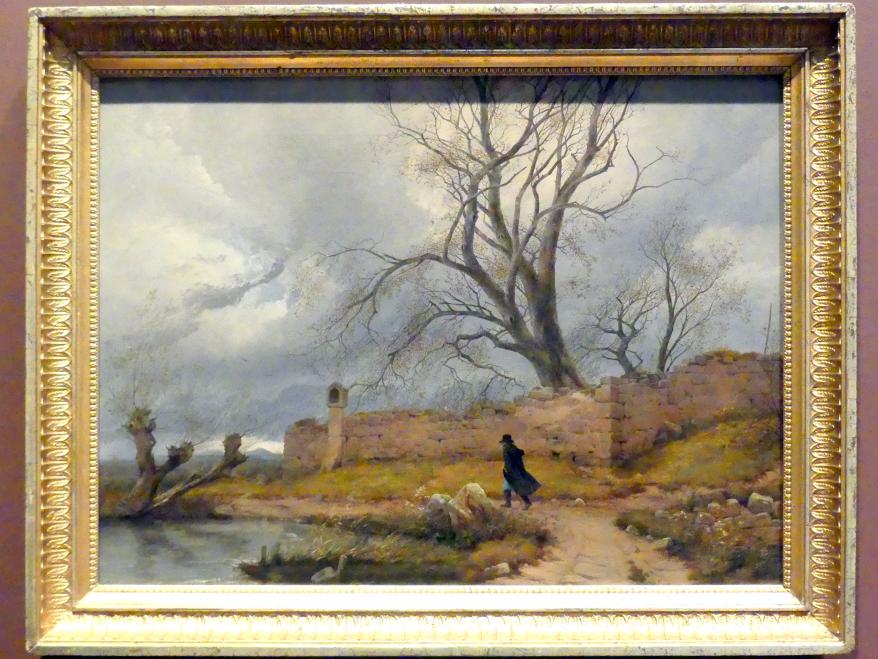 Julius von Leypold (1824–1835), Wanderer im Sturm, New York, Metropolitan Museum of Art (Met), Saal 807, 1835