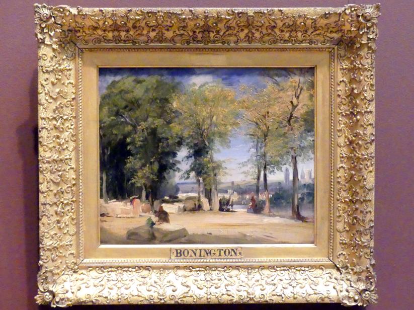 Richard Parkes Bonington (1824–1828), Ansicht in der Nähe von Rouen, New York, Metropolitan Museum of Art (Met), Saal 808, um 1825