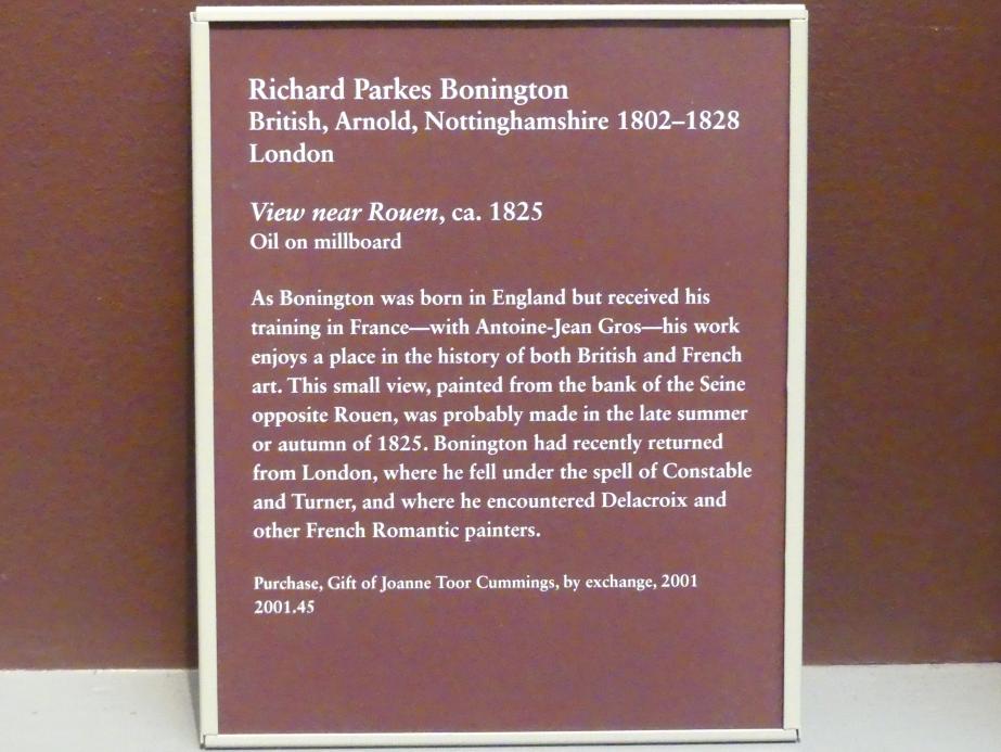 Richard Parkes Bonington (1824–1828), Ansicht in der Nähe von Rouen, New York, Metropolitan Museum of Art (Met), Saal 808, um 1825, Bild 2/2
