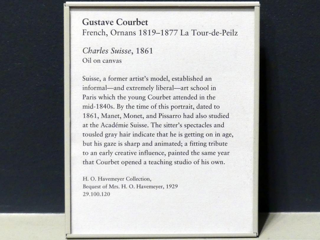 Gustave Courbet (1849–1874), Charles Suisse, New York, Metropolitan Museum of Art (Met), Saal 809, 1861, Bild 2/2