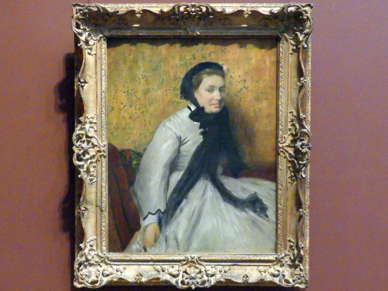 Edgar Degas (1855–1909): Porträt einer Frau in Grau, um 1865