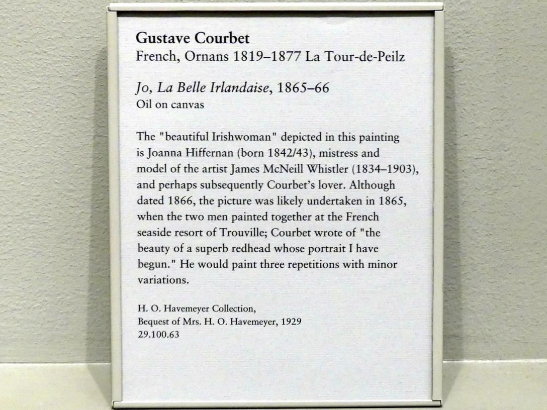 Gustave Courbet (1849–1874), Jo, die schöne Irin, New York, Metropolitan Museum of Art (Met), Saal 811, 1865–1866, Bild 2/2
