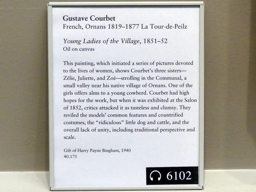 Gustave Courbet (1849–1874), Junge Damen vom Dorf, New York, Metropolitan Museum of Art (Met), Saal 812, 1851–1852, Bild 2/2