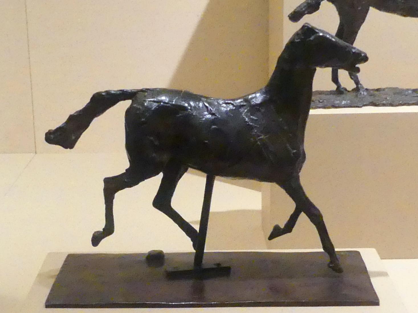 Edgar Degas (1855–1909), Trabendes Pferd, die Füße nicht den Boden berührend, New York, Metropolitan Museum of Art (Met), Saal 814, nach 1878