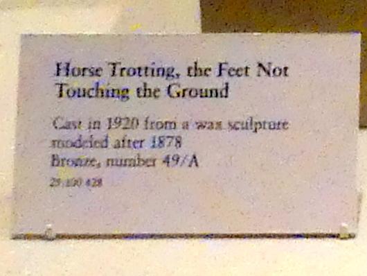 Edgar Degas (1855–1909), Trabendes Pferd, die Füße nicht den Boden berührend, New York, Metropolitan Museum of Art (Met), Saal 814, nach 1878, Bild 2/2