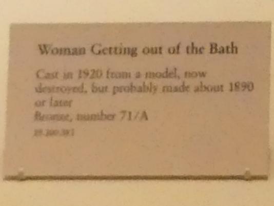 Edgar Degas (1855–1909), Frau aus dem Bad steigend, New York, Metropolitan Museum of Art (Met), Saal 814, nach 1890, Bild 2/2