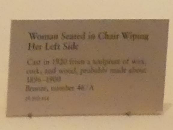 Edgar Degas (1855–1909), Frau im Stuhl sitzend, ihre linke Seite wischend, New York, Metropolitan Museum of Art (Met), Saal 814, um 1896–1900, Bild 2/2