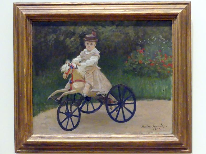 Claude Monet (1864–1925), Jean Monet (1867-1913) auf seinem Steckenpferd, New York, Metropolitan Museum of Art (Met), Saal 818, 1872