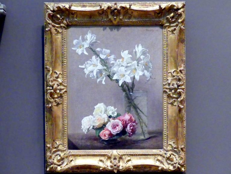 Henri Fantin-Latour (1858–1888), Rosen und Lilien, New York, Metropolitan Museum of Art (Met), Saal 821, 1888