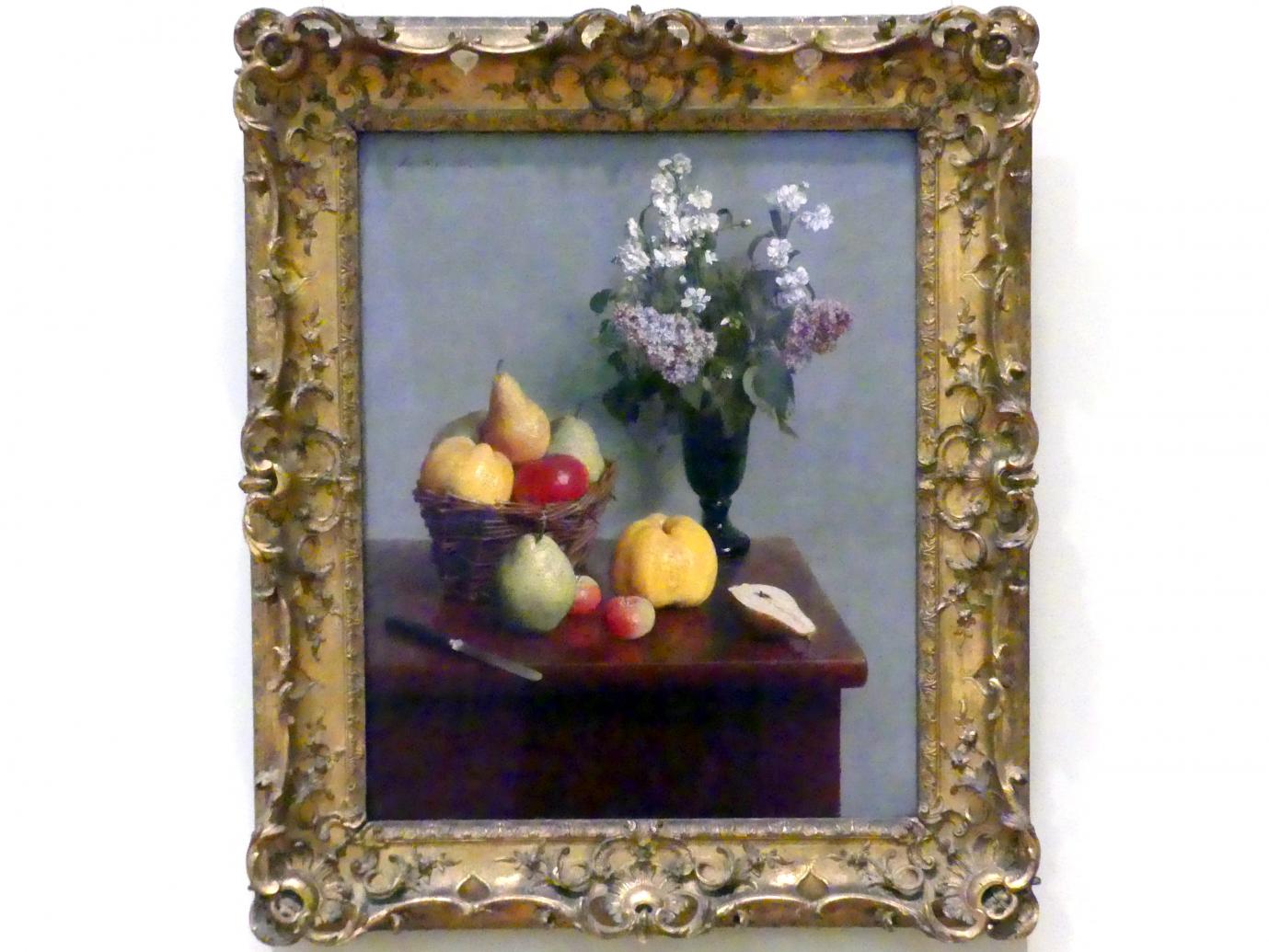 Henri Fantin-Latour (1858–1888), Stillleben mit Blumen und Obst, New York, Metropolitan Museum of Art (Met), Saal 824, 1866
