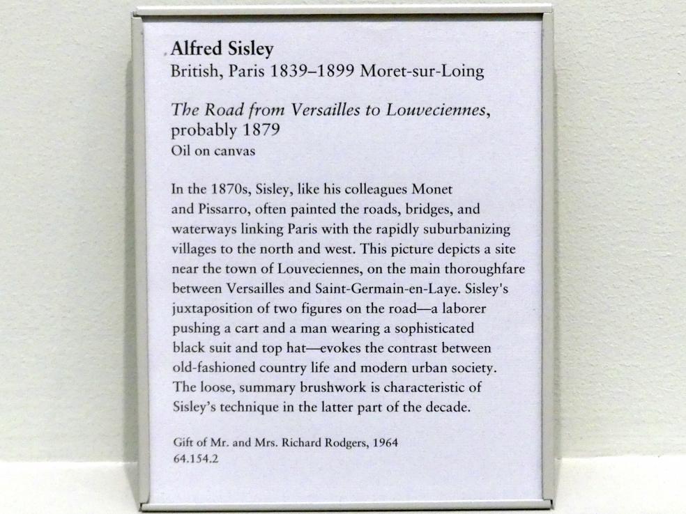 Alfred Sisley (1872–1896), Die Straße von Versailles nach Louveciennes, New York, Metropolitan Museum of Art (Met), Saal 824, 1879, Bild 2/2