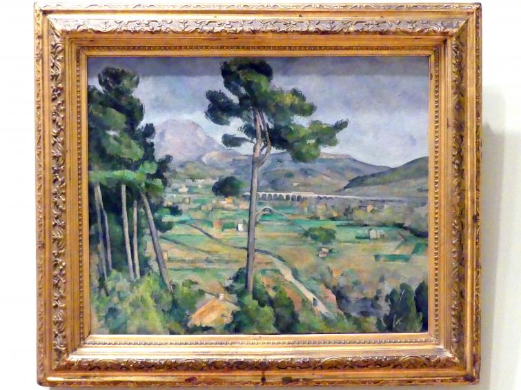 Paul Cézanne (1866–1906), Mont Sainte-Victoire und das Viadukt des Arc-Tales, New York, Metropolitan Museum of Art (Met), Saal 826, 1882–1885