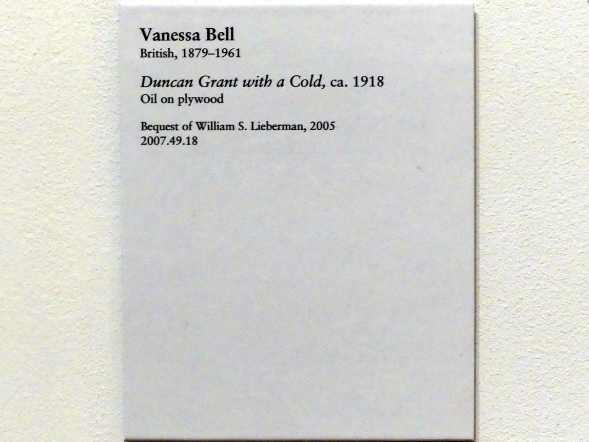 Vanessa Bell (1918), Duncan Grant vor einem Spiegel, New York, Metropolitan Museum of Art (Met), Saal 830, um 1918, Bild 2/2