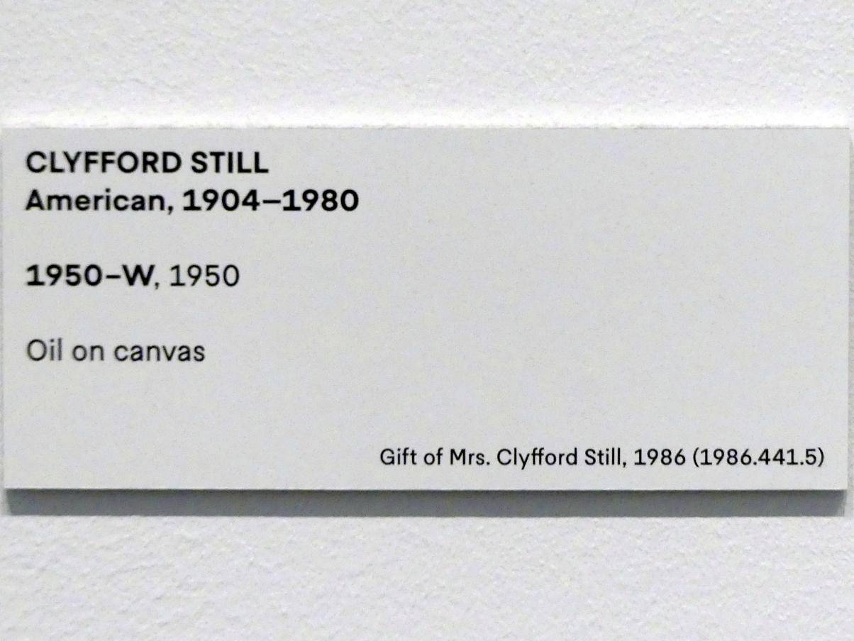 Clyfford Still (1944–1965), 1950-W, New York, Metropolitan Museum of Art (Met), Saal 920, 1950, Bild 2/2