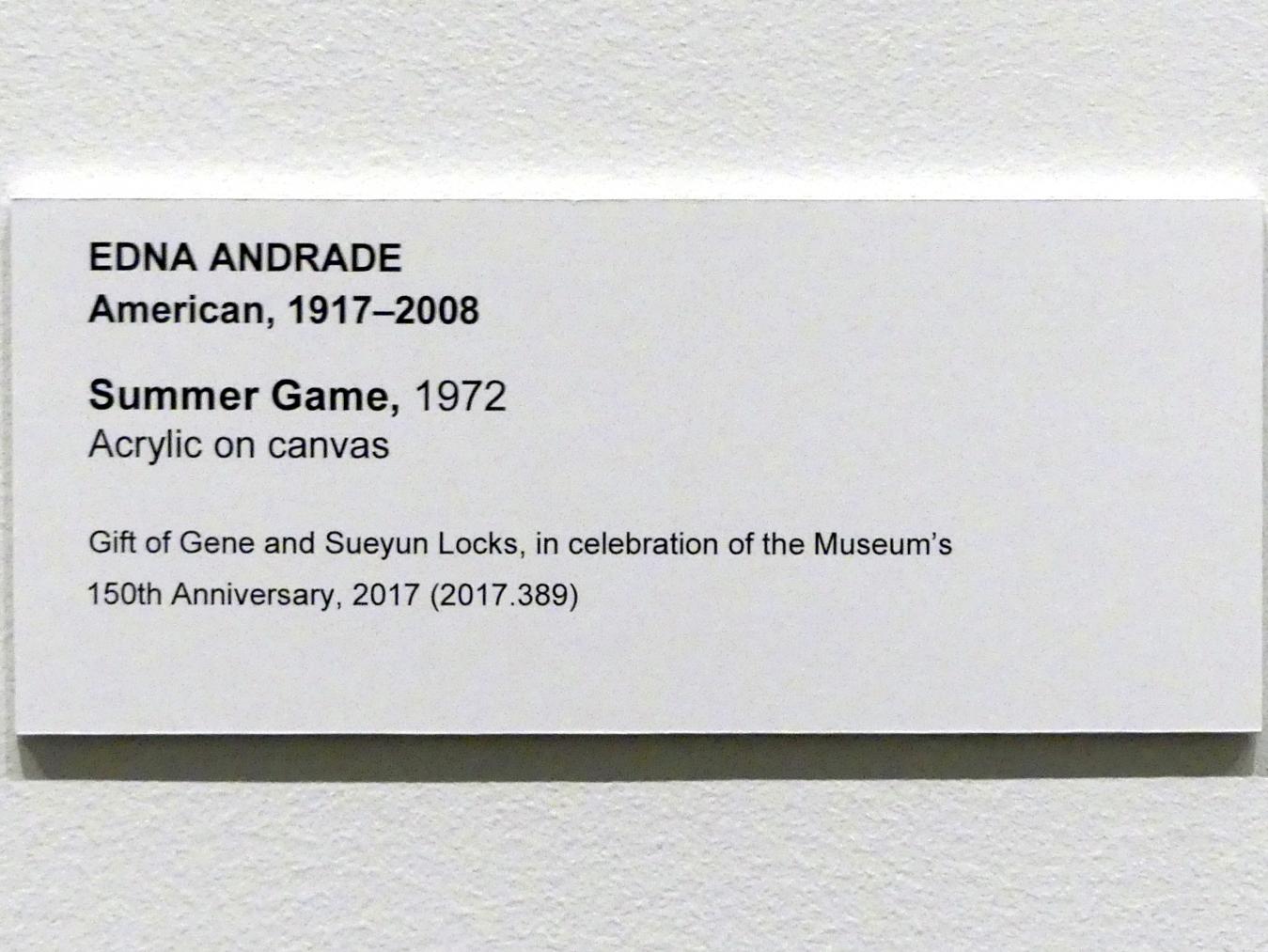 Edna Andrade (1972), Sommerspiel, New York, Metropolitan Museum of Art (Met), Saal 922-923, 1972, Bild 2/2