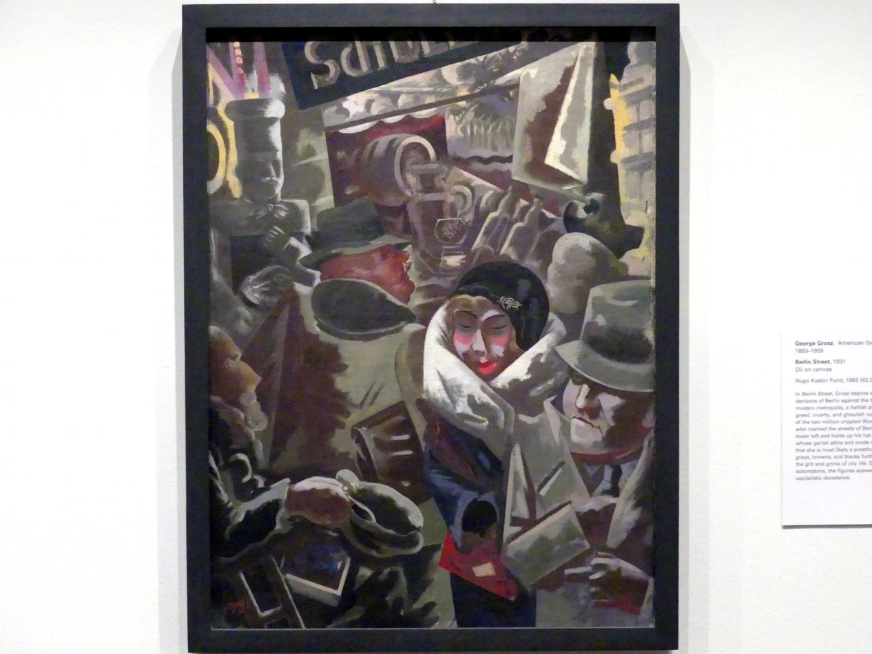 George Grosz (1915–1931), Berliner Straße, New York, Metropolitan Museum of Art (Met), Saal 902, 1931