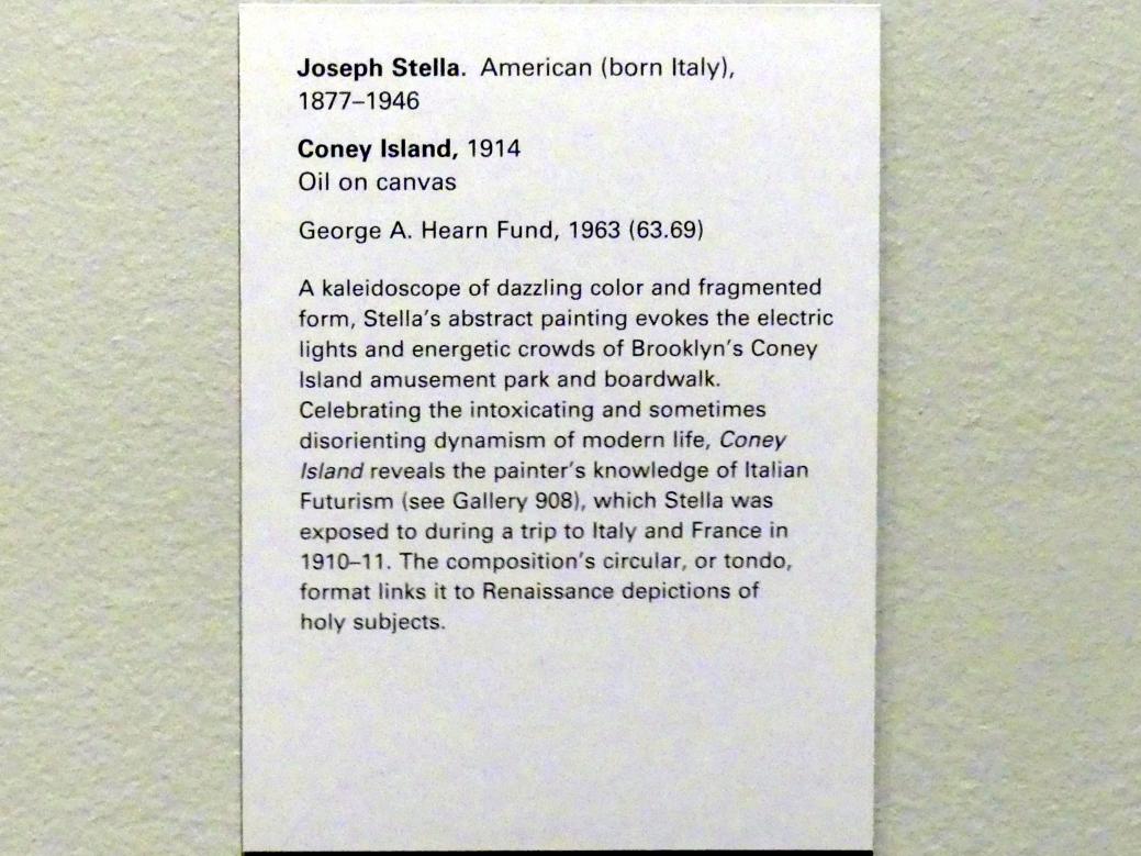 Joseph Stella (1914), Coney Island, New York, Metropolitan Museum of Art (Met), Saal 910, 1914, Bild 2/2