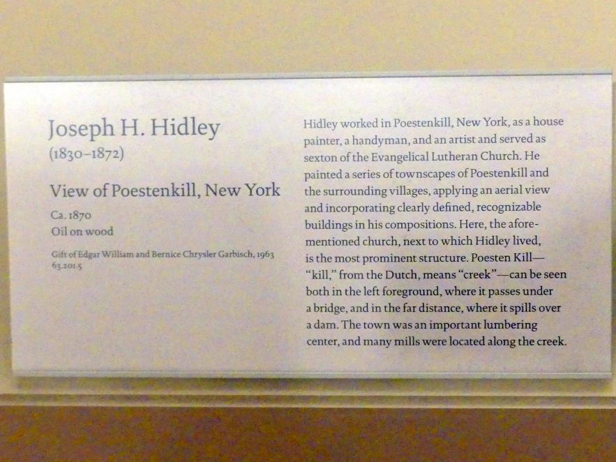 Joseph H. Hidley (1870), Blick auf Poestenkill, New York, New York, Metropolitan Museum of Art (Met), Saal 751, um 1870, Bild 2/2
