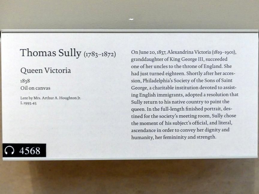 Thomas Sully (1838), Königin Victoria, New York, Metropolitan Museum of Art (Met), Saal 756, 1838, Bild 2/2