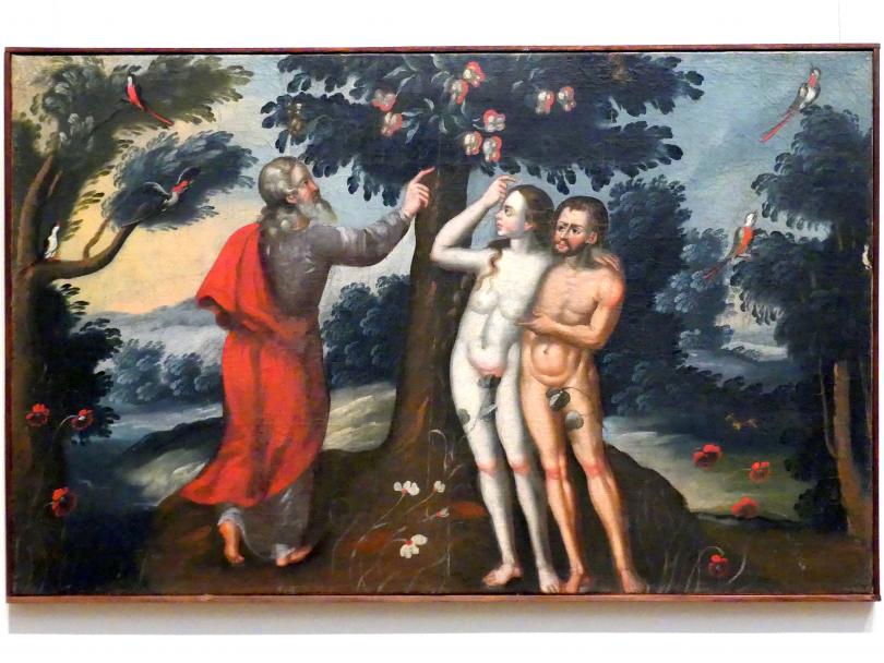 Adam und Eva im Paradies, New York, Metropolitan Museum of Art (Met), Saal 757, 18. Jhd.