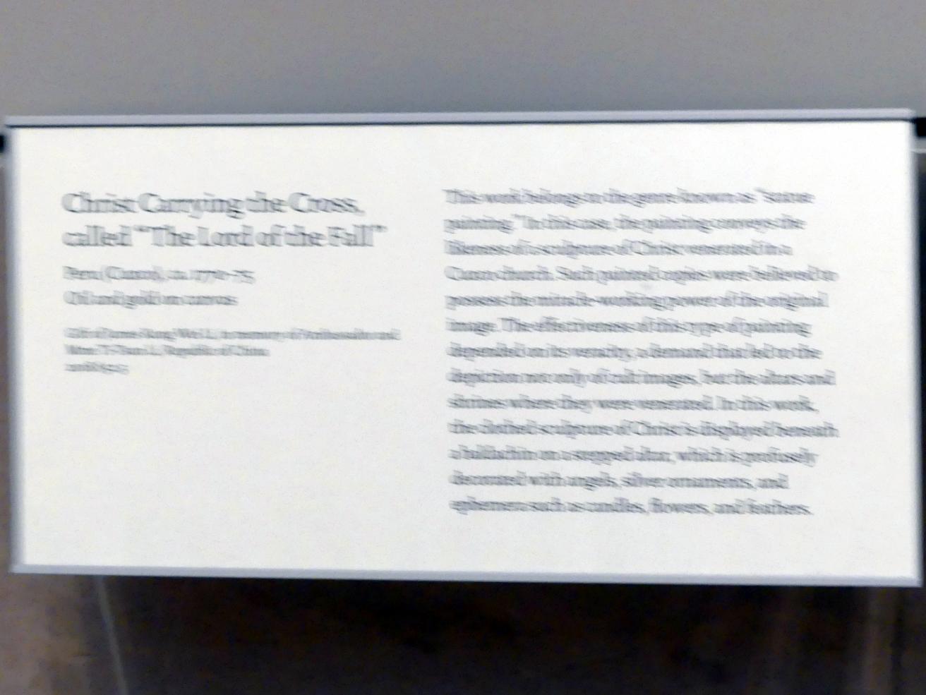 Christus trägt das Kreuz, genannt "Der Herr des Falls", New York, Metropolitan Museum of Art (Met), Saal 757, um 1770–1775, Bild 2/2