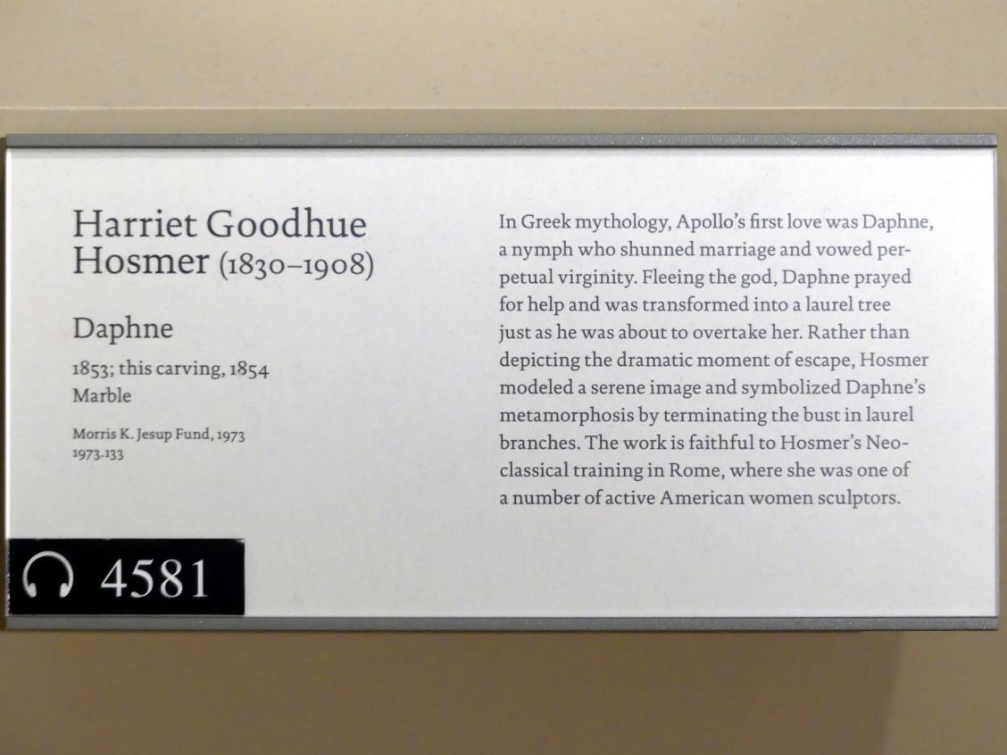 Harriet Goodhue Hosmer (1853), Daphne, New York, Metropolitan Museum of Art (Met), Saal 758, 1853, Bild 3/3