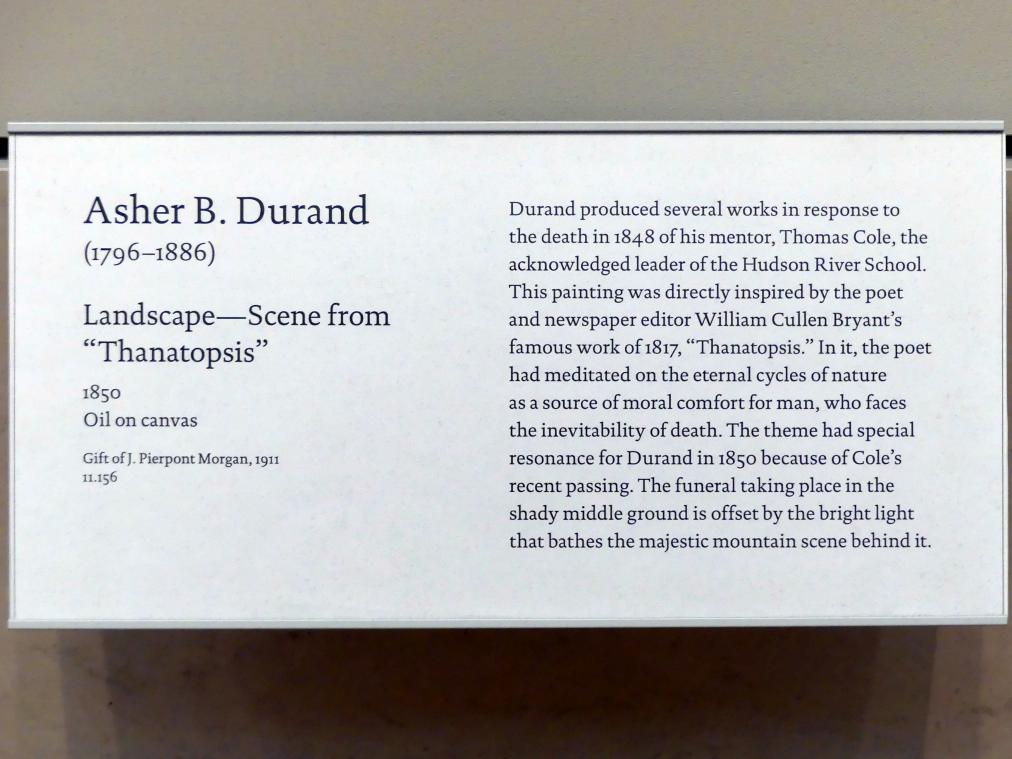 Asher Brown Durand (1833–1865), Landschaft - Szene aus "Thanatopsis", New York, Metropolitan Museum of Art (Met), Saal 759, 1850, Bild 2/2