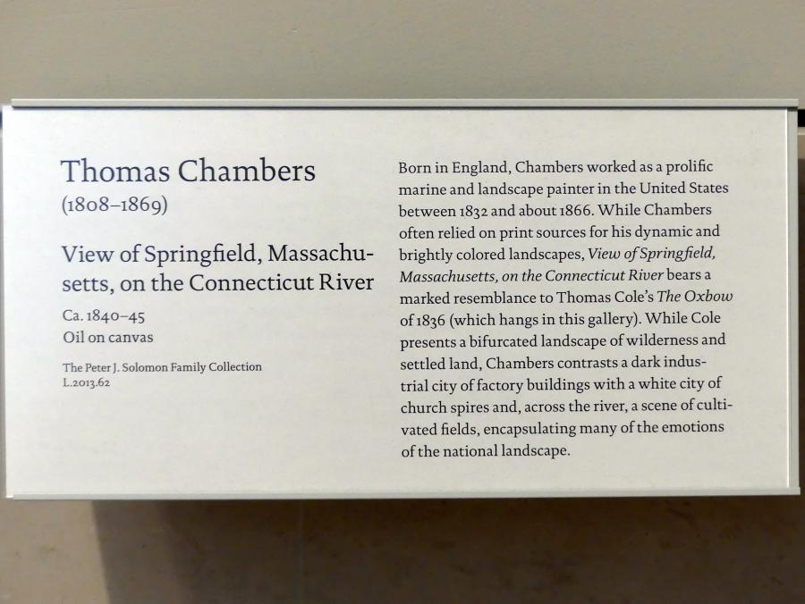 Thomas Chambers (1842–1851), Blick auf Springfield, Massachusetts, auf den Connecticut River, New York, Metropolitan Museum of Art (Met), Saal 759, um 1840–1845, Bild 2/2