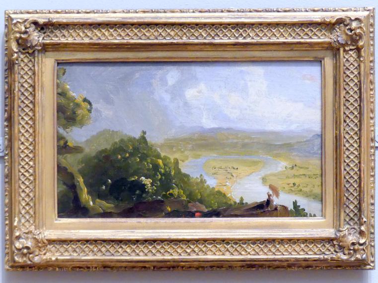 Thomas Cole: Studie für Blick vom Mount Holyoke, Northampton, Massachusetts, nach einem Gewitter – die Flussbiegung, 1836, Bild 1/2