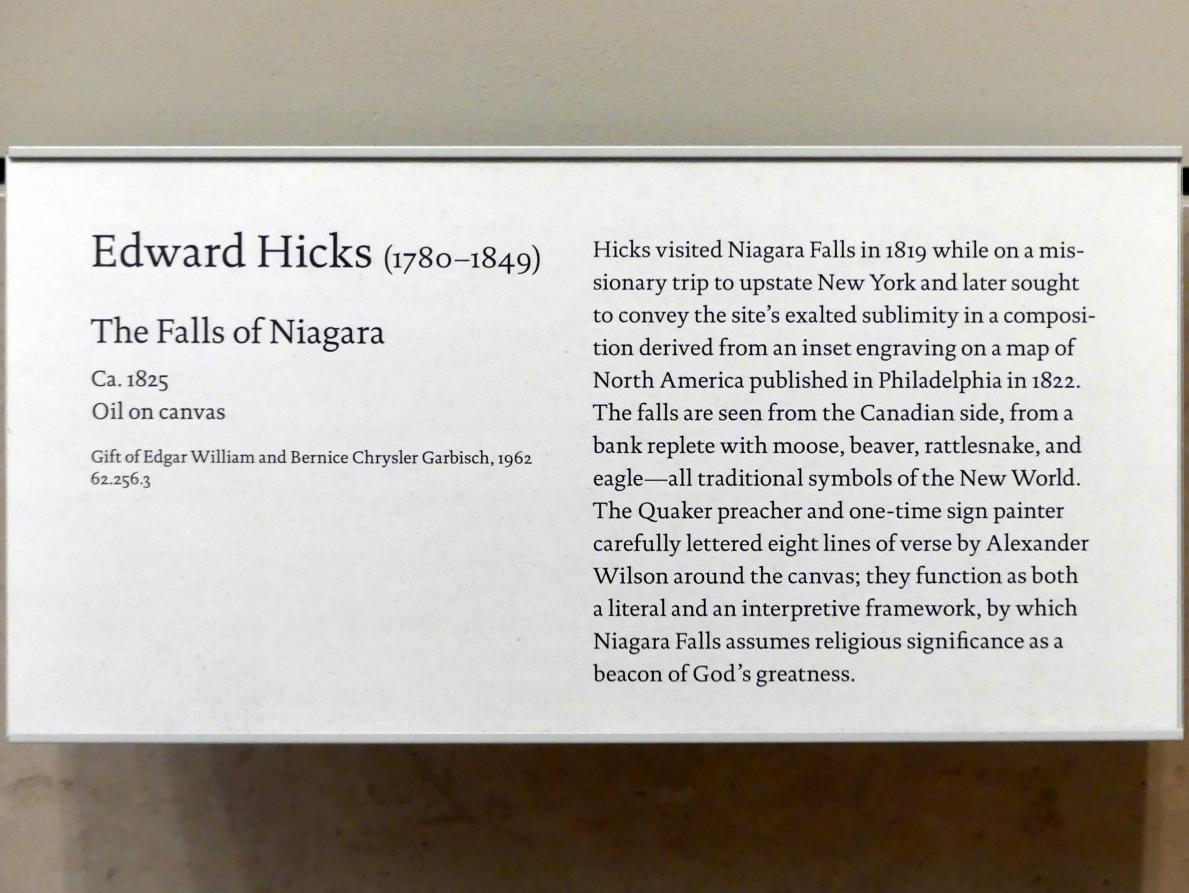 Edward Hicks: Die Niagarafälle, um 1825, Bild 2/2