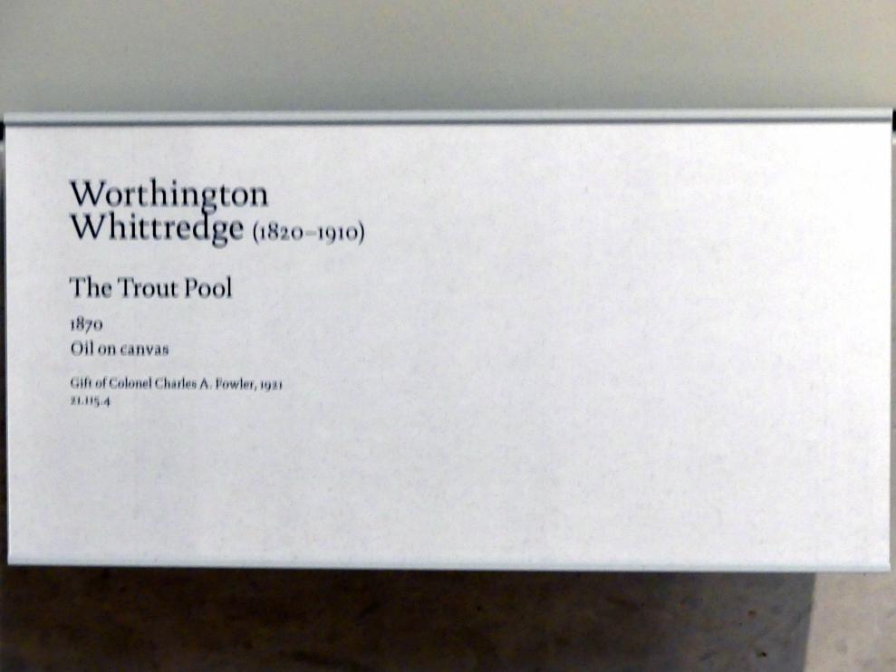 Worthington Whittredge: Das Forellenbecken, 1870, Bild 2/2