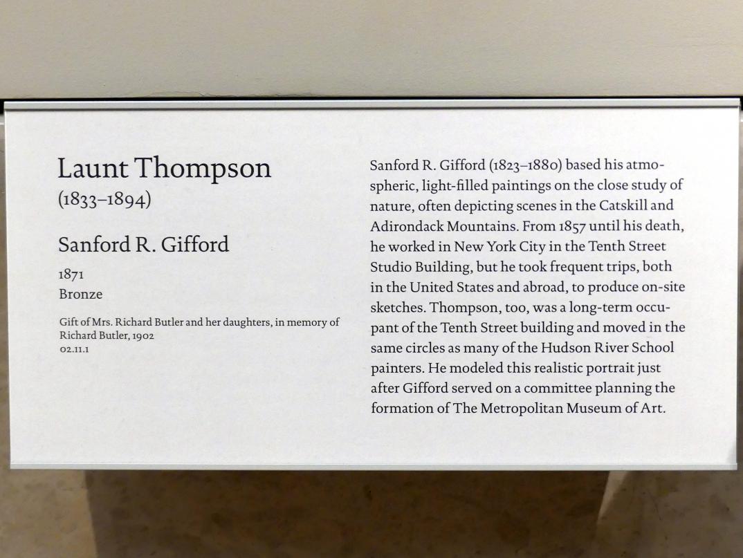 Launt Thompson (1871), Sanford R. Gifford, New York, Metropolitan Museum of Art (Met), Saal 761, 1871, Bild 5/5