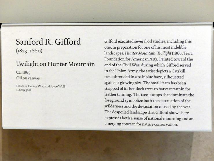 Sanford Robinson Gifford (1865–1875), Dämmerung am Hunter Mountain, New York, Metropolitan Museum of Art (Met), Saal 761, um 1865, Bild 2/2