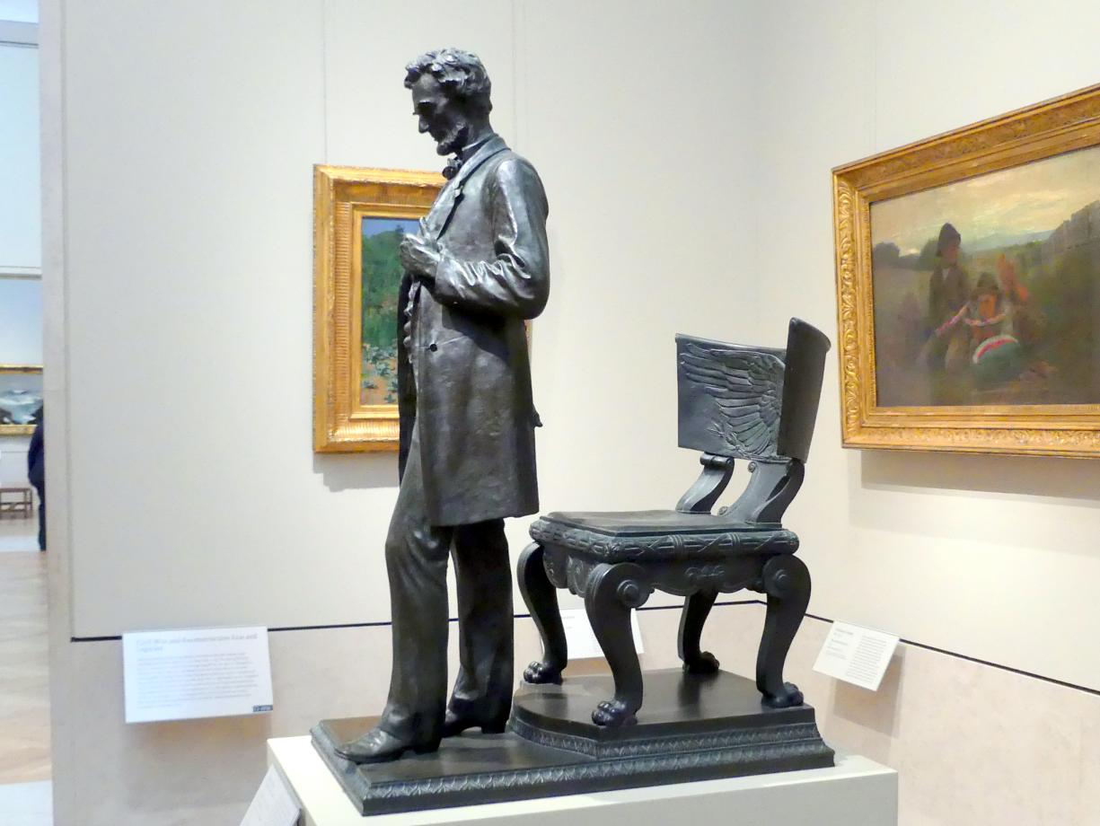Augustus Saint-Gaudens (1872–1905), Abraham Lincoln: Der Mann (Standing Lincoln), New York, Metropolitan Museum of Art (Met), Saal 762, 1884–1887, Bild 2/4