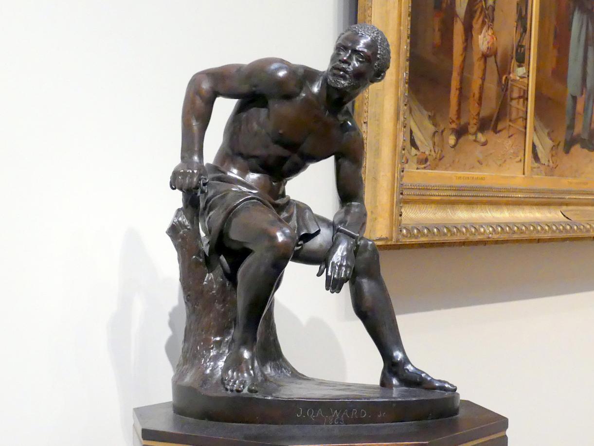 John Quincy Adams Ward (1860–1865), Der Freigelassene, New York, Metropolitan Museum of Art (Met), Saal 762, 1863, Bild 2/5