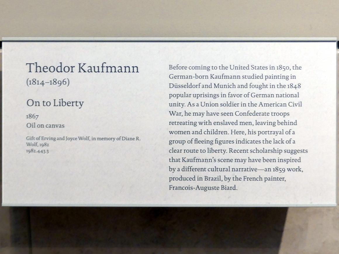 Theodore Kaufmann (1867), Auf zur Freiheit, New York, Metropolitan Museum of Art (Met), Saal 762, 1867, Bild 2/2