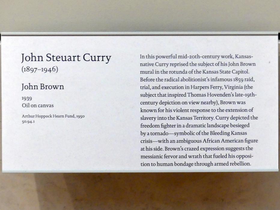 John Steuart Curry (1939), John Brown, New York, Metropolitan Museum of Art (Met), Saal 762, 1939, Bild 2/2