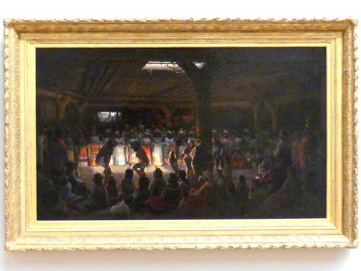 Jules Tavernier (1878), Tanz in einem unterirdischen Rundhouse am Clear Lake, Kalifornien, New York, Metropolitan Museum of Art (Met), Saal 760, 1878