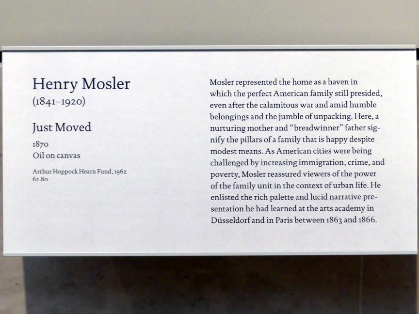 Henry Mosler (1870), Gerade umgezogen, New York, Metropolitan Museum of Art (Met), Saal 763, 1870, Bild 2/2