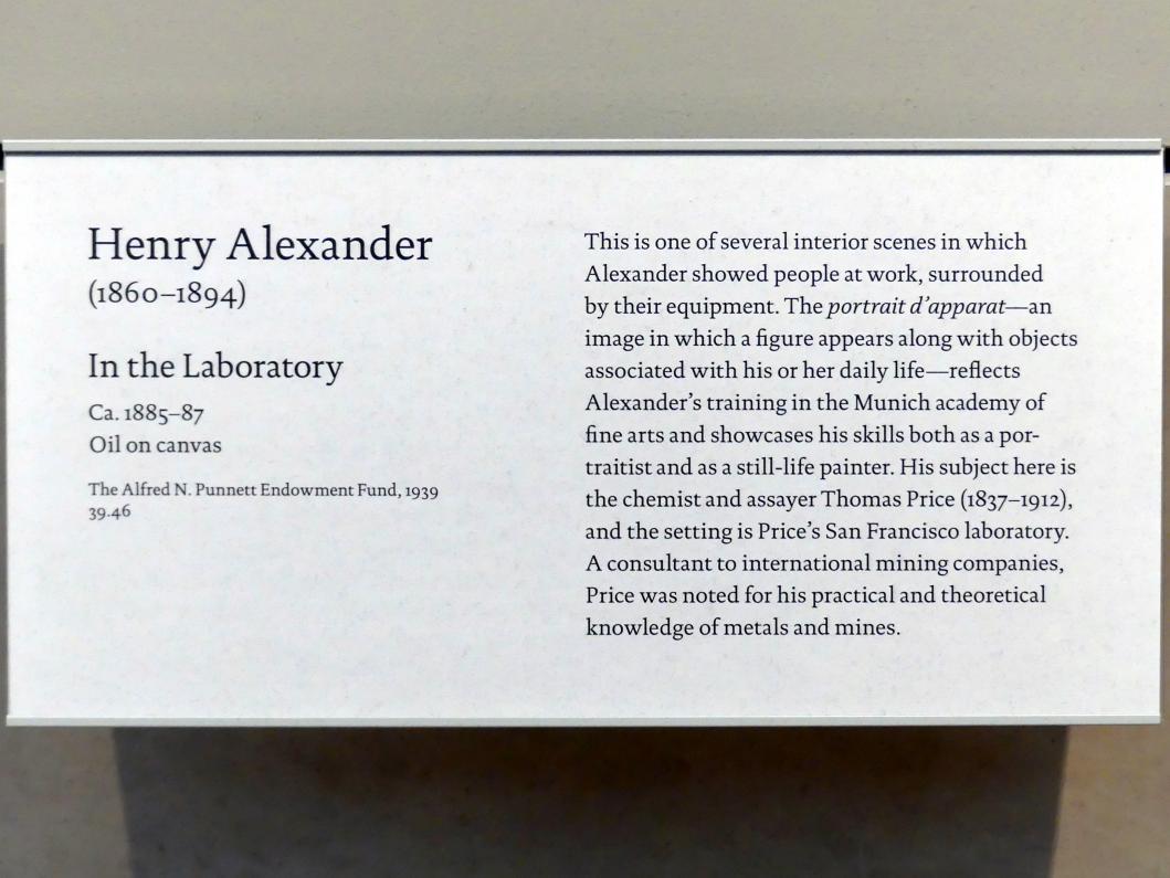 Henry Alexander (1886), Im Labor, New York, Metropolitan Museum of Art (Met), Saal 764, um 1885–1887, Bild 2/2
