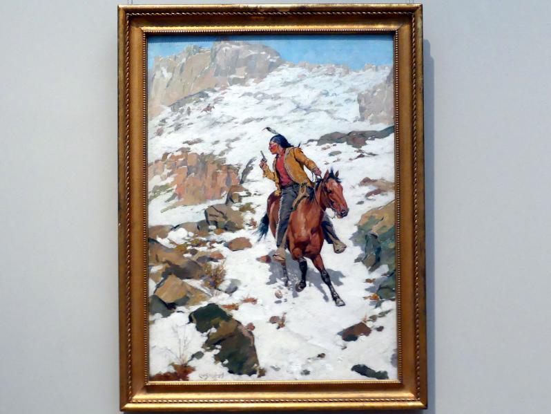 Charles Schreyvogel (1899–1901), in heißer Verfolgung, New York, Metropolitan Museum of Art (Met), Saal 765, nach 1900