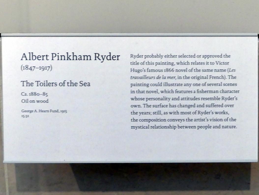 Albert Pinkham Ryder (1882), Die Arbeiter des Meeres, New York, Metropolitan Museum of Art (Met), Saal 766, um 1880–1885, Bild 2/2