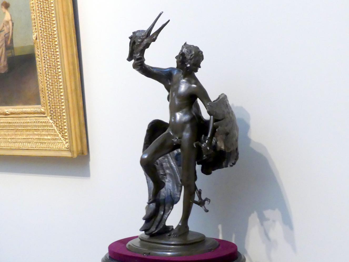 Frederick William MacMonnies (1888–1898), Junger Faun mit Reiher, New York, Metropolitan Museum of Art (Met), Saal 766, 1889–1890, Bild 3/4