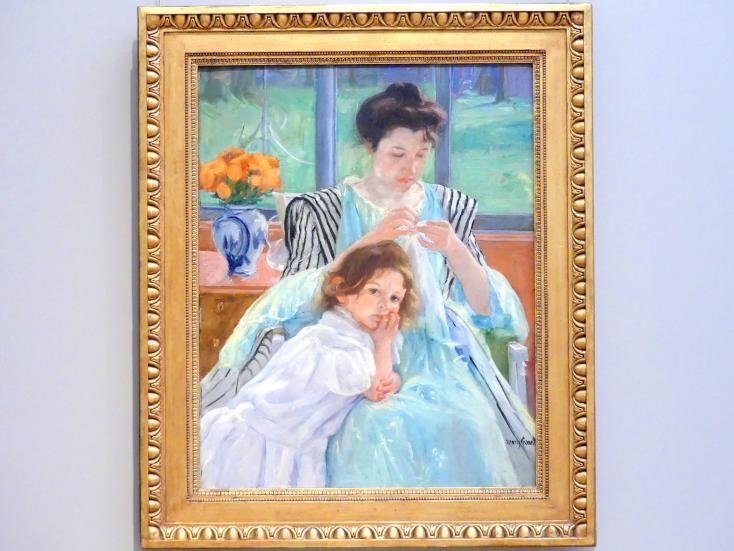 Mary Cassatt (1880–1901): Junge Mutter beim Nähen, 1900