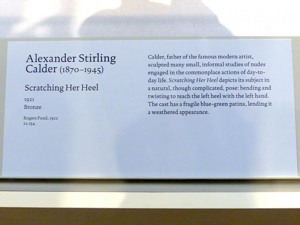 Alexander Stirling Calder (1921), Ihre Ferse kratzend, New York, Metropolitan Museum of Art (Met), Saal 768, 1921, Bild 2/2