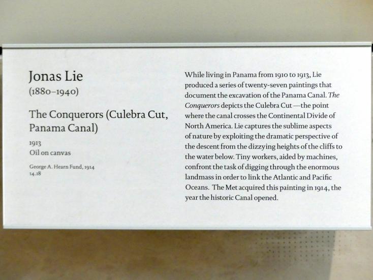 Jonas Lie (1913), Die Eroberer (Culebra Cut, Panamakanal), New York, Metropolitan Museum of Art (Met), Saal 769, 1913, Bild 2/2