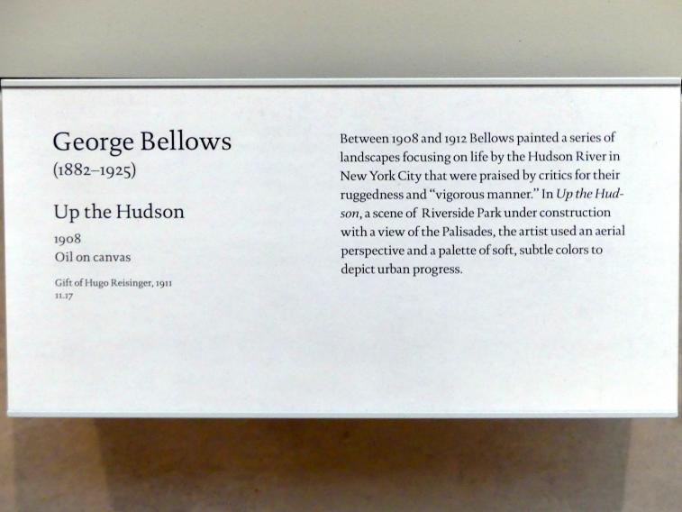 George Wesley Bellows (1908–1912), Den Hudson stromaufwärts, New York, Metropolitan Museum of Art (Met), Saal 769, 1908, Bild 2/2