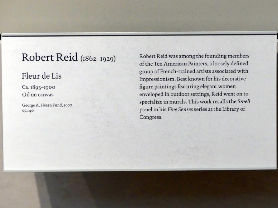 Robert Reid (1897), Bourbonische Lilie, New York, Metropolitan Museum of Art (Met), Saal 769, um 1895–1900, Bild 2/2