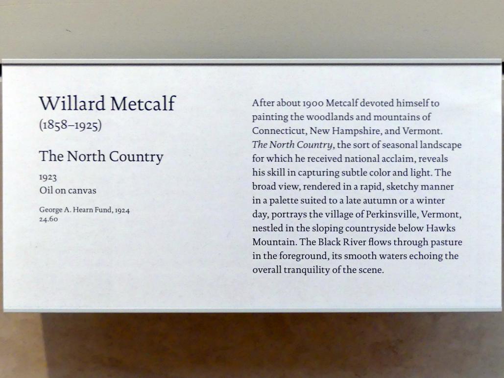 Willard Leroy Metcalf (1923), Nordland, New York, Metropolitan Museum of Art (Met), Saal 770, 1923, Bild 2/2